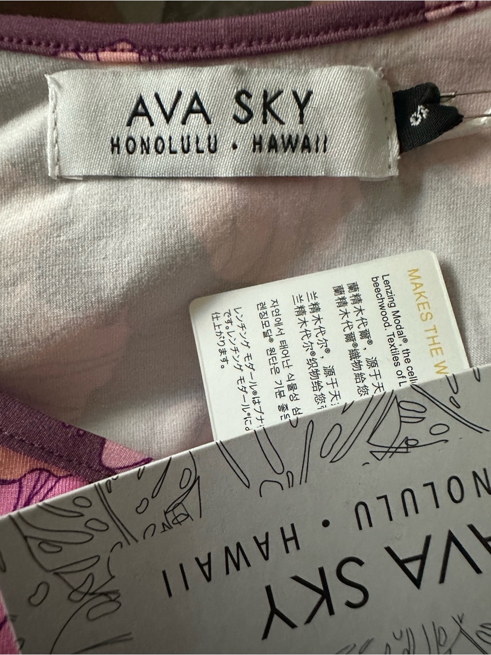Ava Sky Top Samaya Romance Summer Hibiscus Sise S - Picture 5 of 7